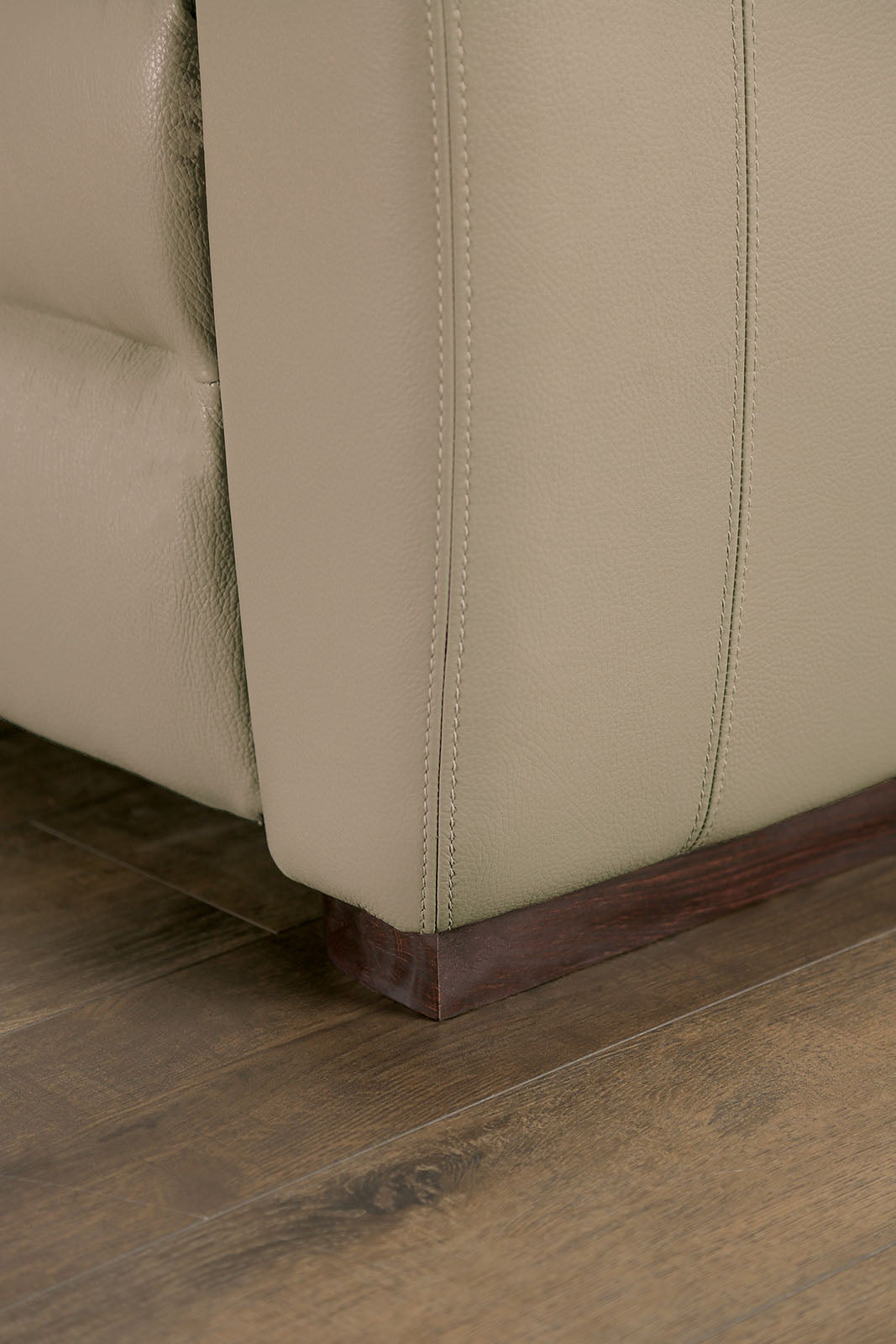 Altamura Taupe Real Italian Leather Power Reclining Sofa & Loveseat