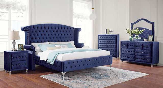Alzir Blue Eastern King Bed