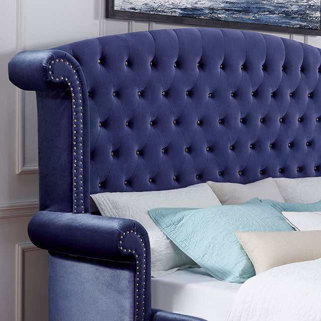 Alzir Blue Queen Bed