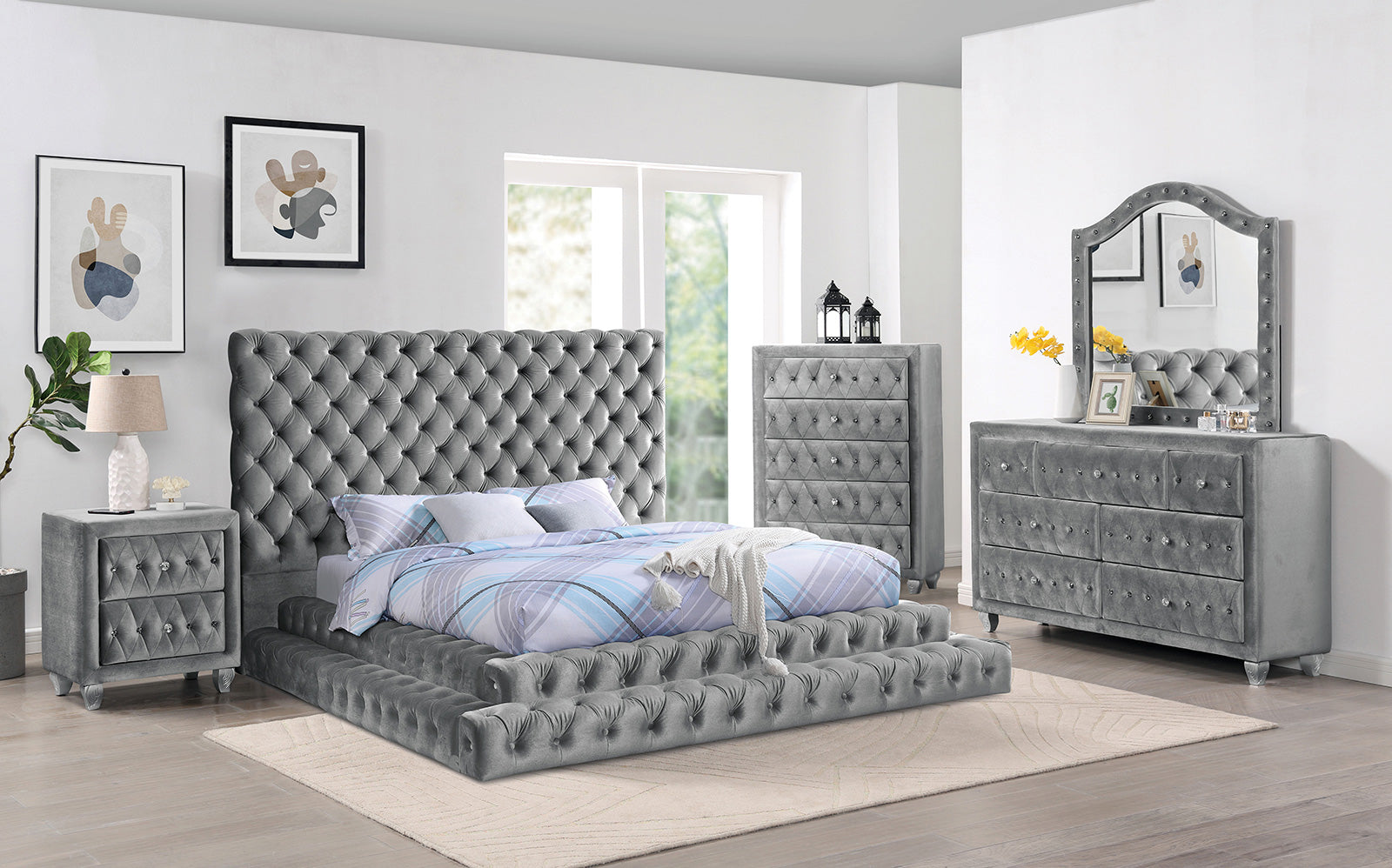 Alzire Gray Mirror