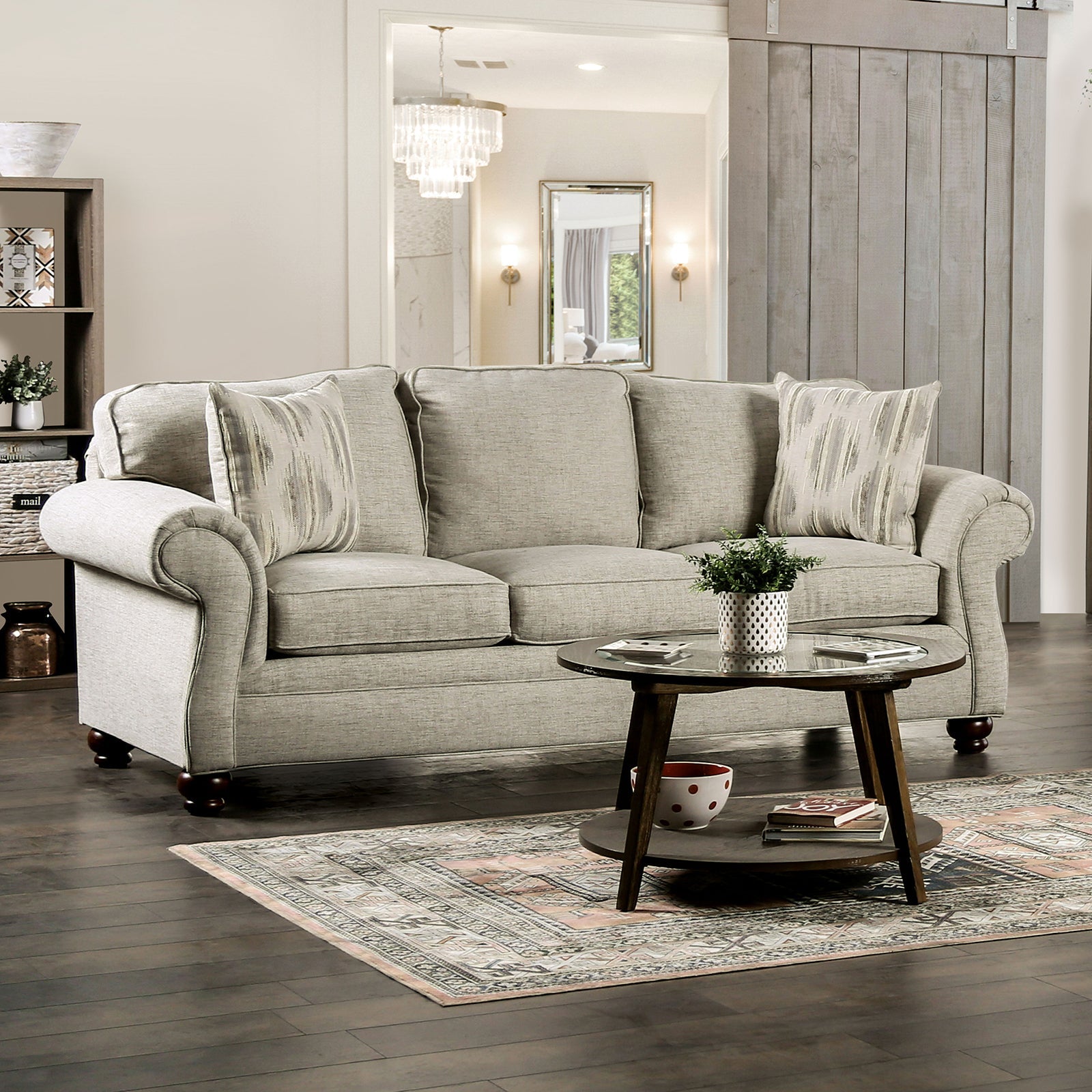 Amaya Cream Sofa & Loveseat