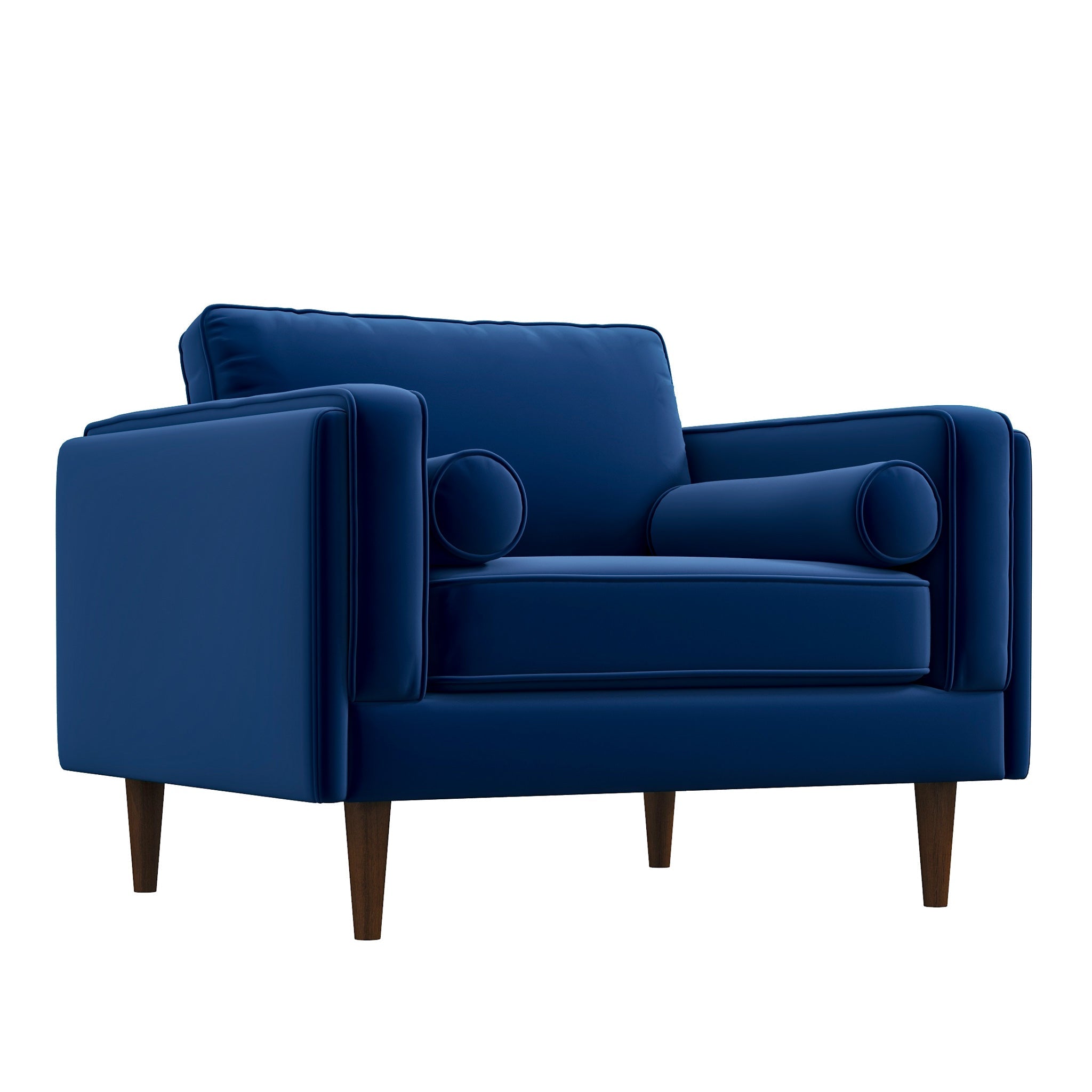 Amber Lounge Chair (Navy Blue Velvet)