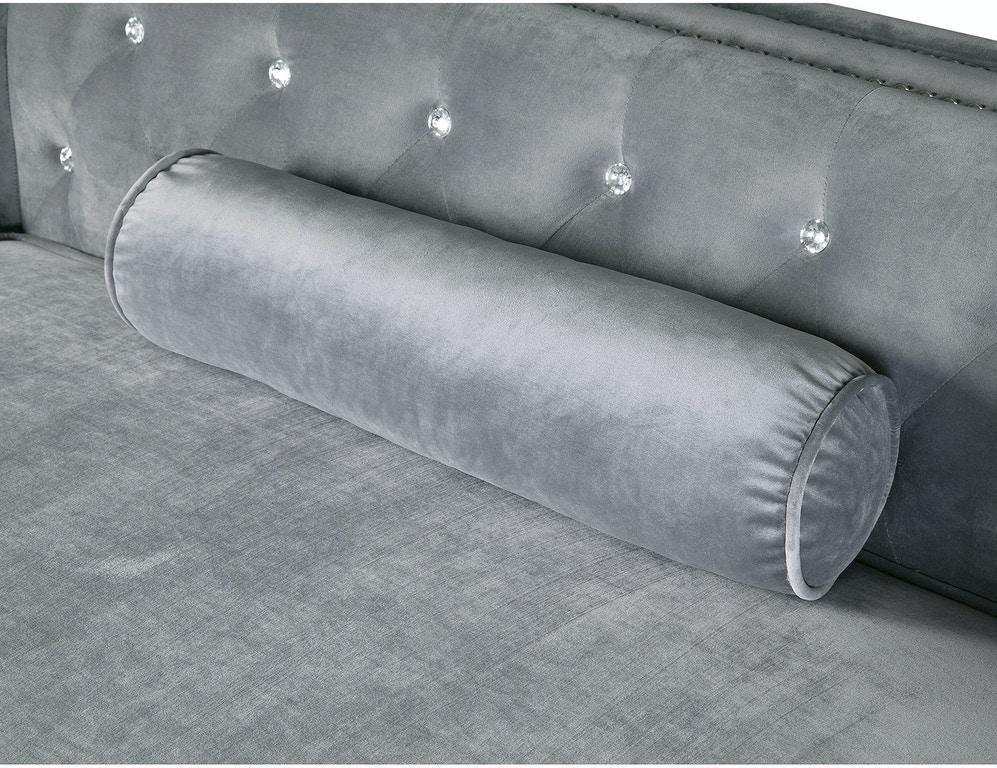 Amie Gray L Shape Sectional Sofa w/ Storage Chaise