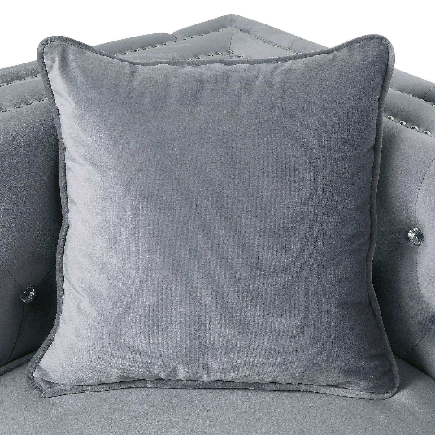 Amie Gray L Shape Sectional Sofa w/ Storage Chaise