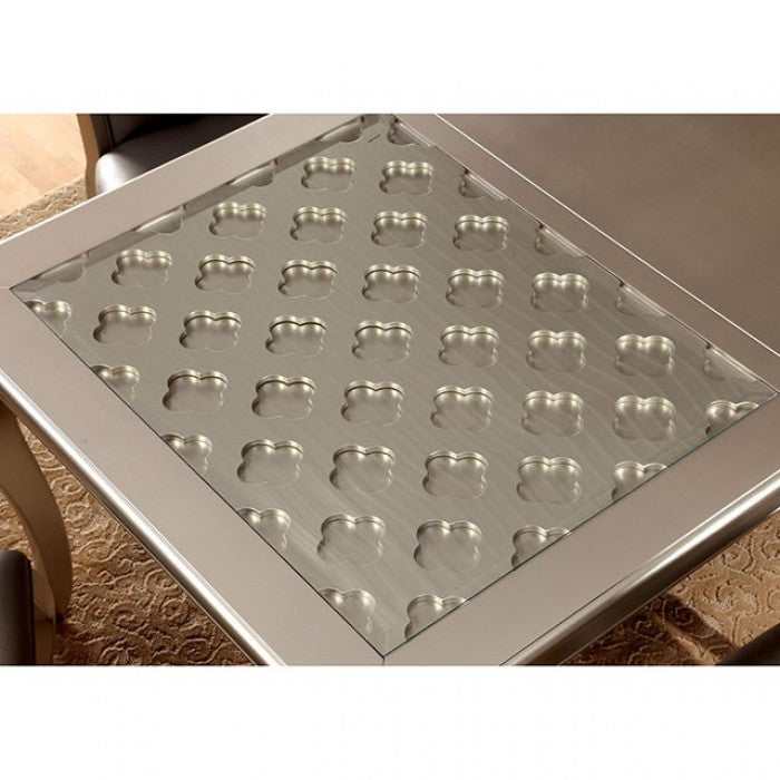 Amina Champagne Dining Table w/ 18" Leaf