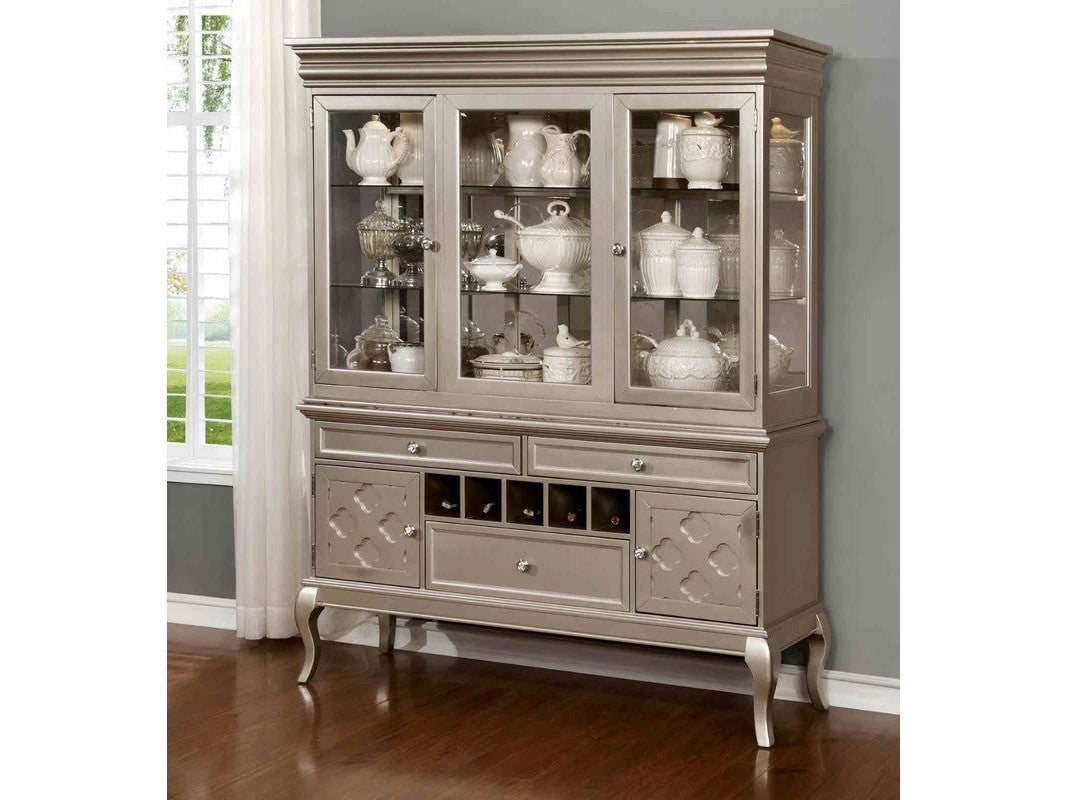 Amina Champagne Hutch & Buffet