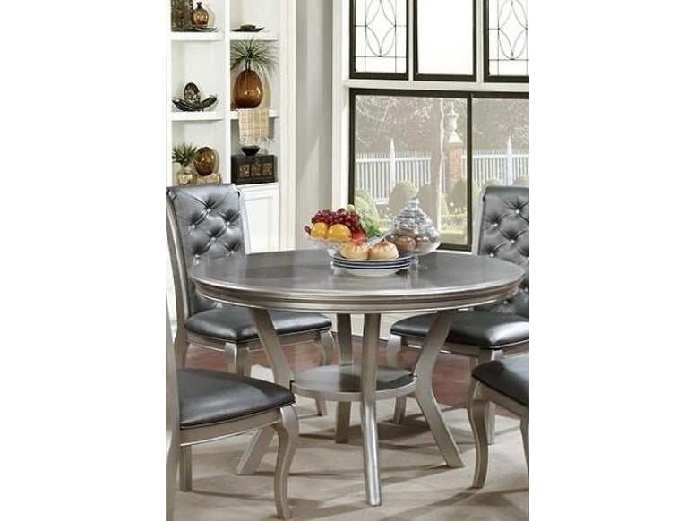 Amina Champagne Round Dining Table