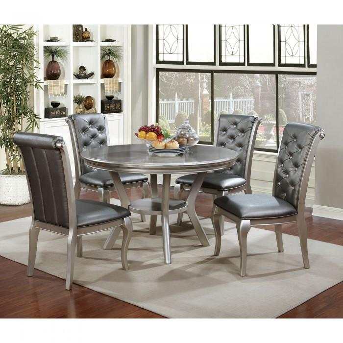 Amina Champagne Round Dining Table