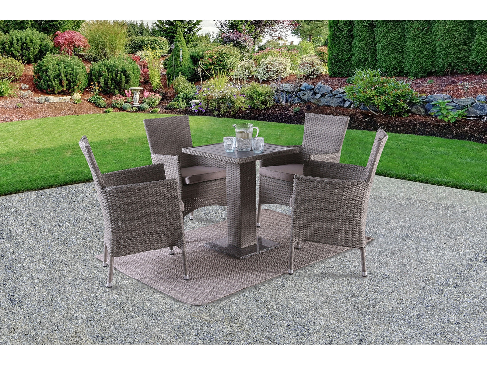 Aminta Gray 5 Pc. Patio Dining Set