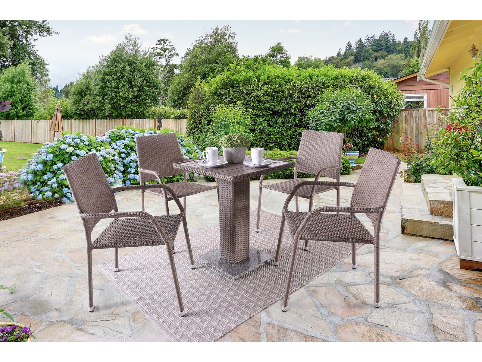 Aminta Natural 5 Pc. Patio Dining Set