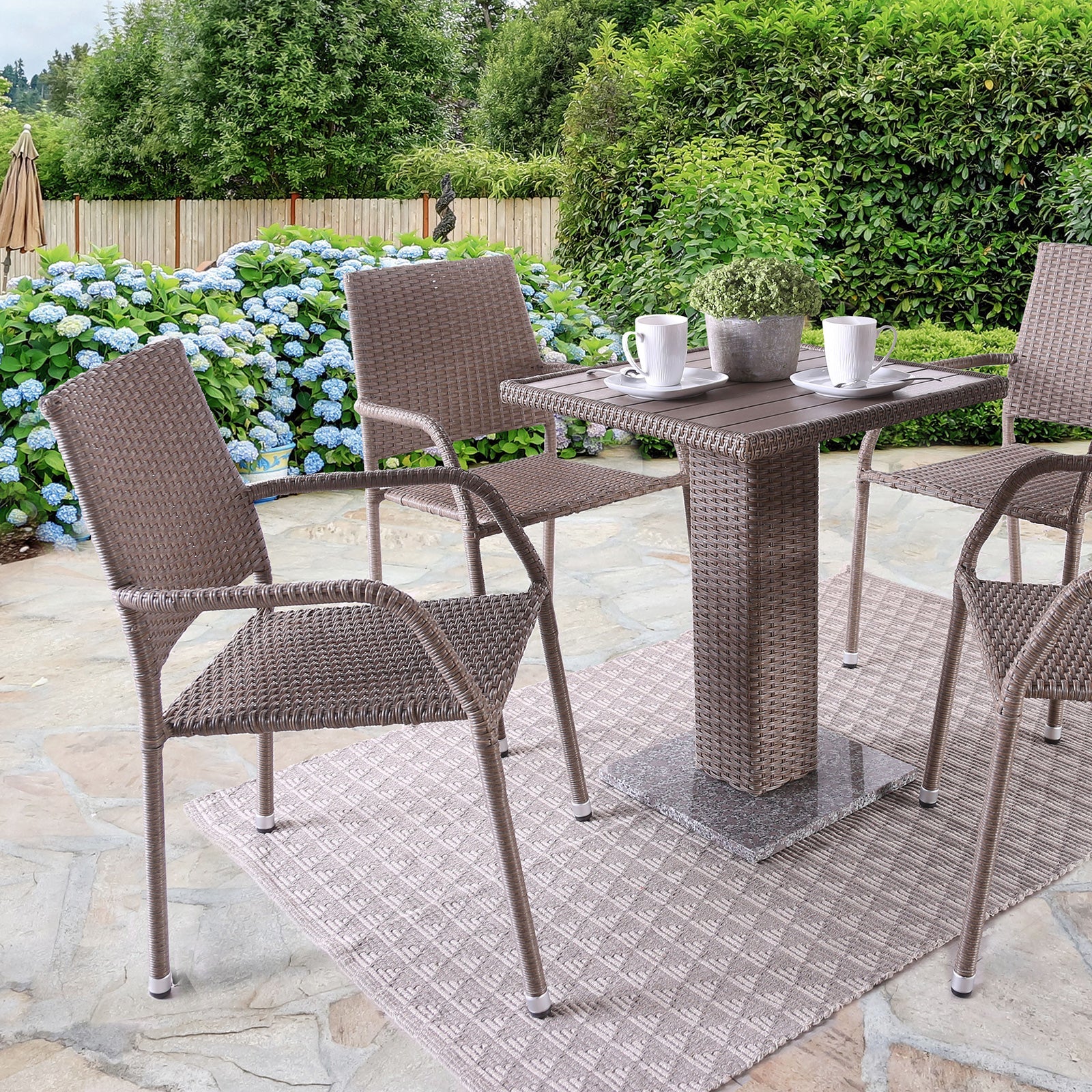 Aminta Natural 5 Pc. Patio Dining Set