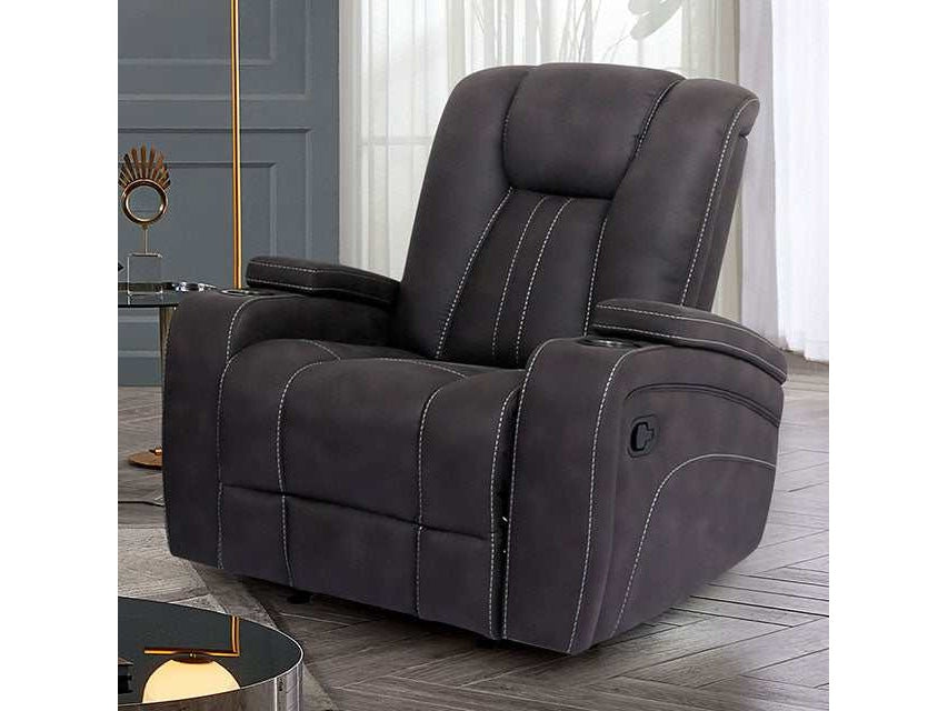 Amirah Dark Gray Glider Recliner