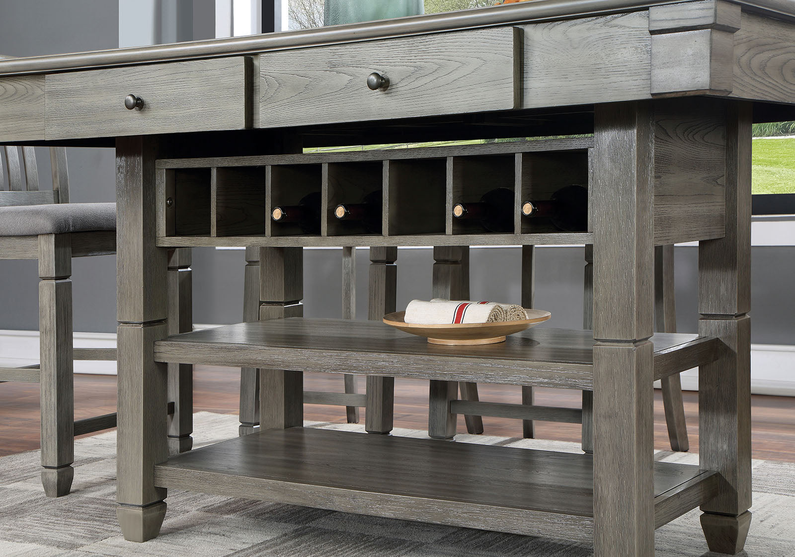 Anaya Gray/Light Gray 7 Pc. Counter Height Table Set