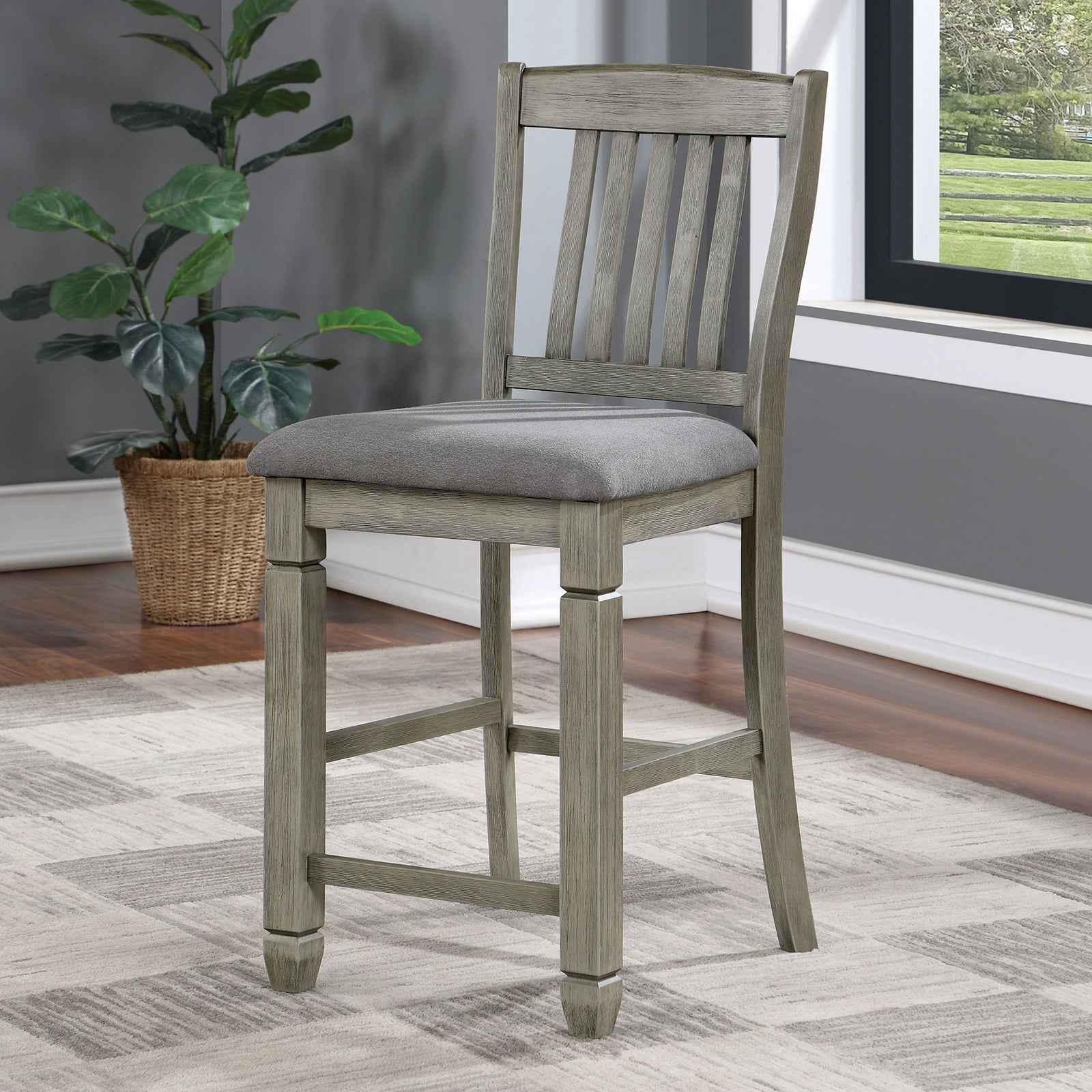 Anaya Gray/Light Gray 7 Pc. Counter Height Table Set