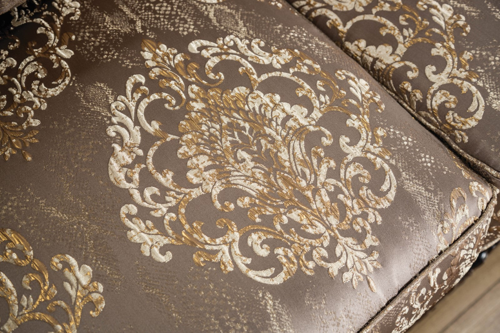 Andalusia Light Brown / Dark Cherry Loveseat