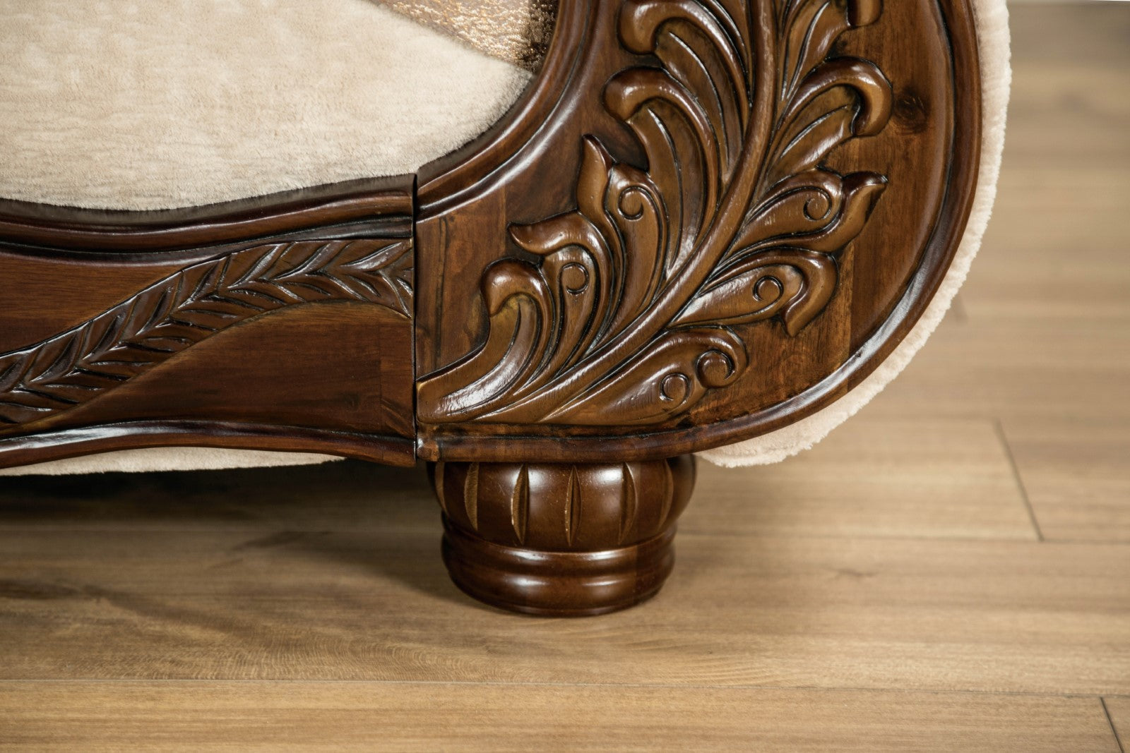 Andalusia Light Brown / Dark Cherry Sofa
