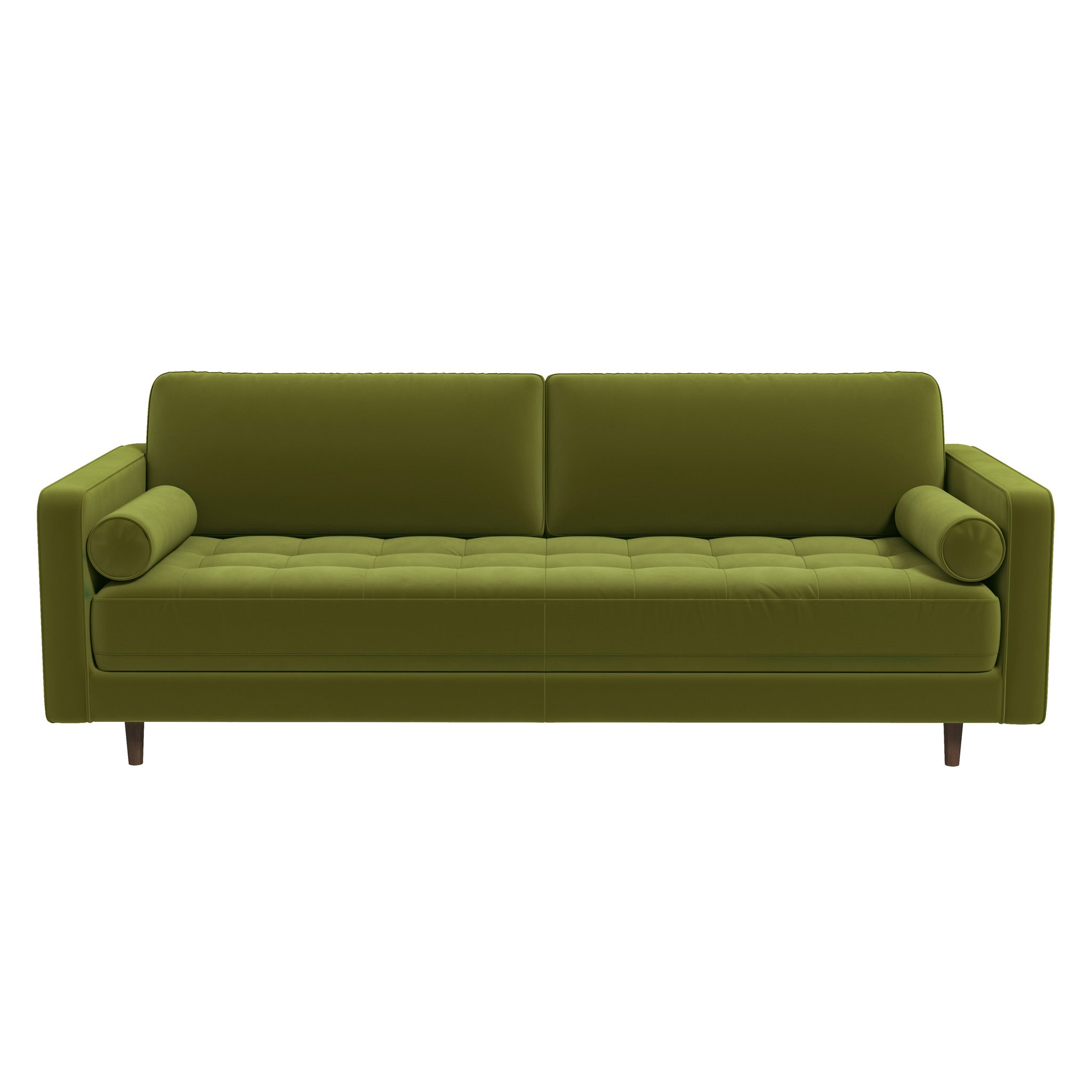 Anthony Pistachio Green Pillow Back Velvet Sofa