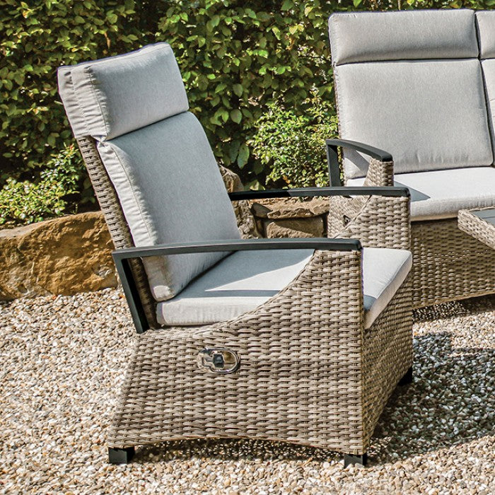 Antigua Gun Metal/Brown/Gray 4 Piece Patio Set