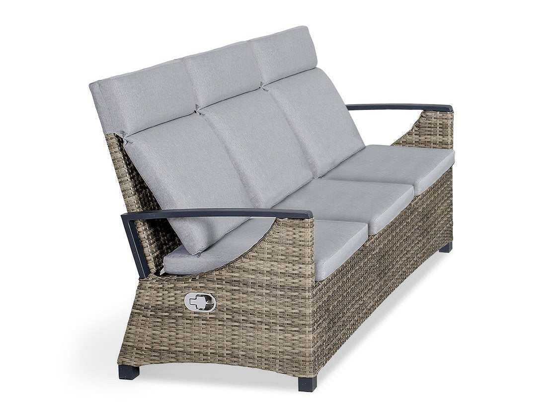 Antigua Gun Metal & Brown/Gray Outdoor Sofa