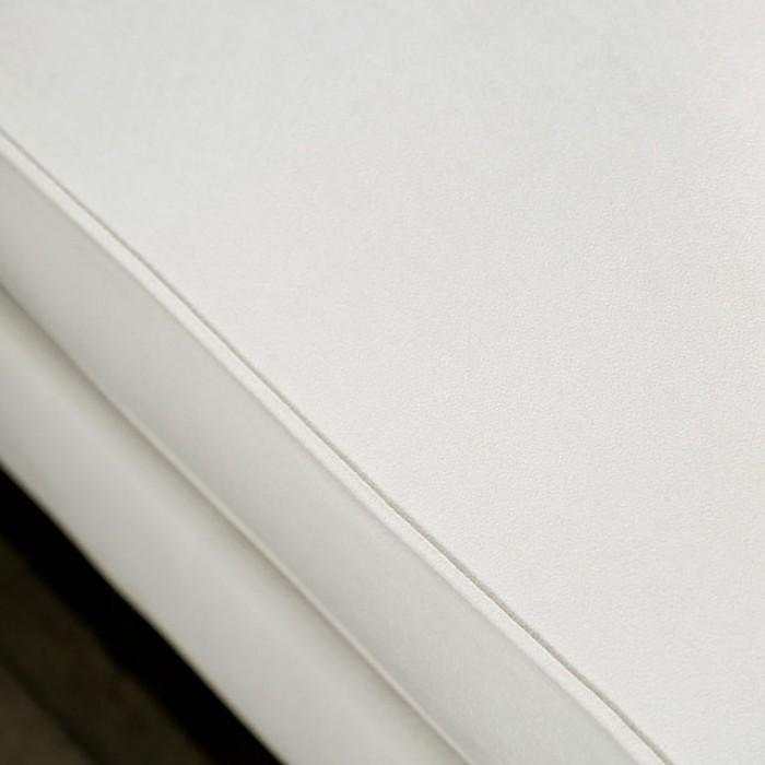 Antoinette White Velvet Stationary Sofa & Loveseat 2pc