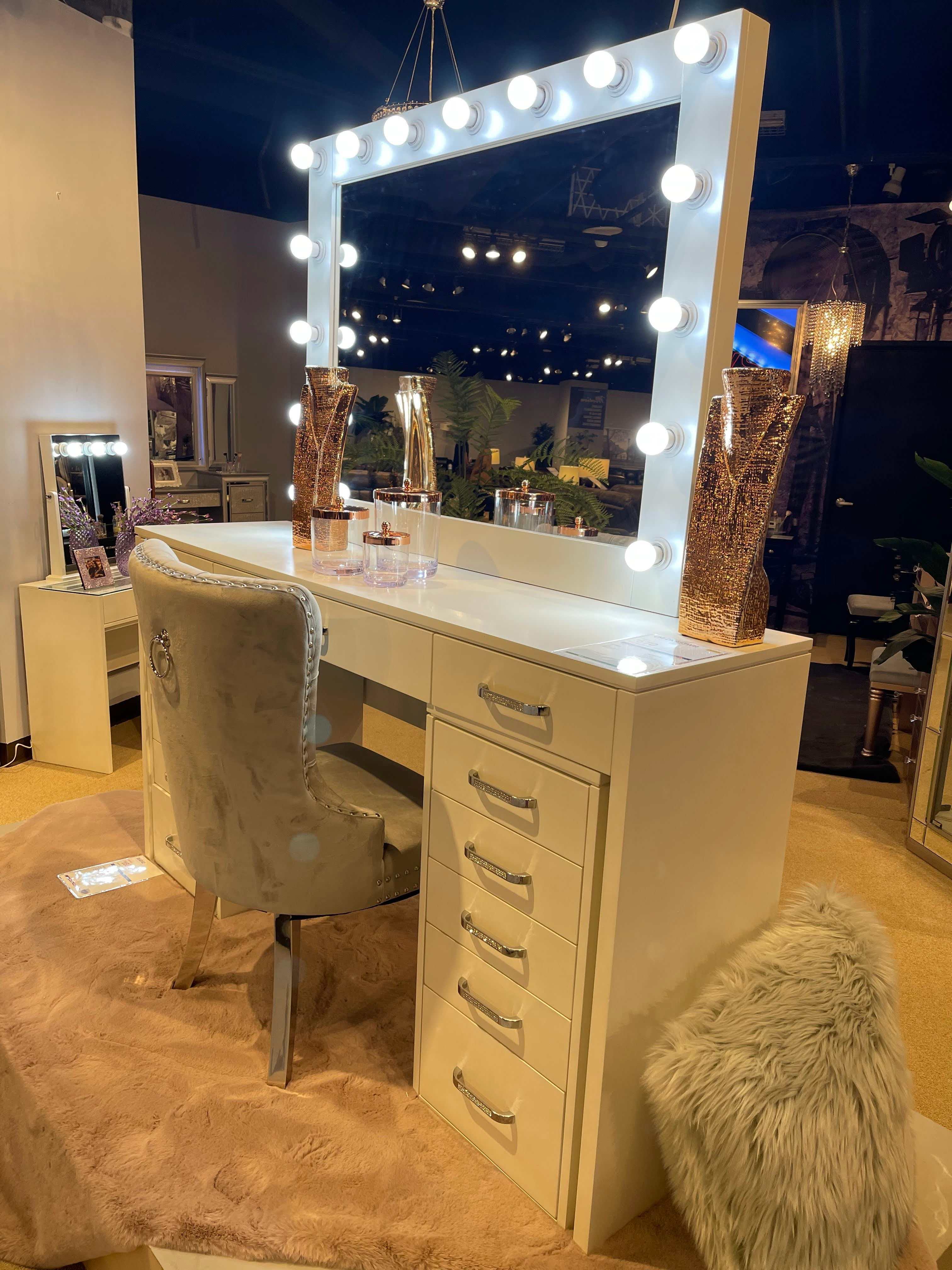 Aphrodite White Vanity Set