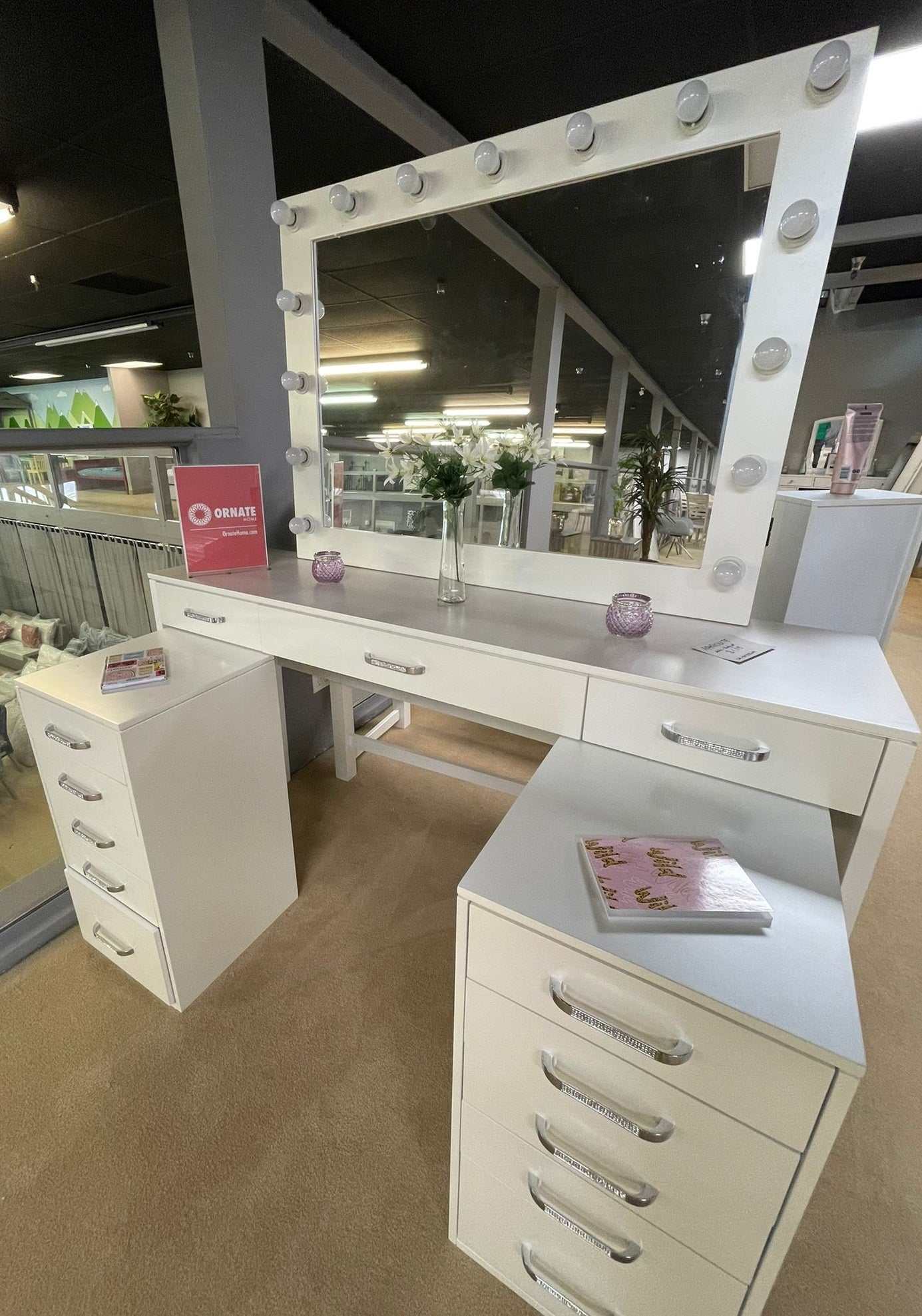Aphrodite White Vanity Set