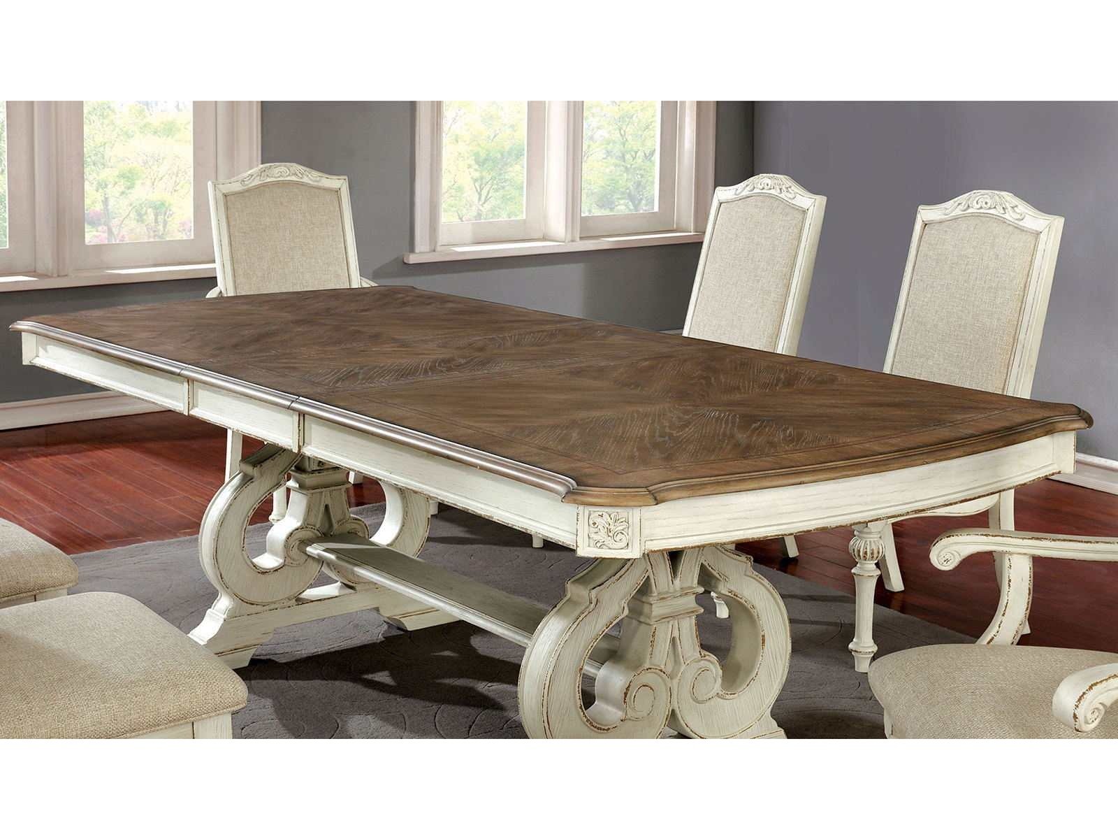 Arcadia Antique White Dining Table