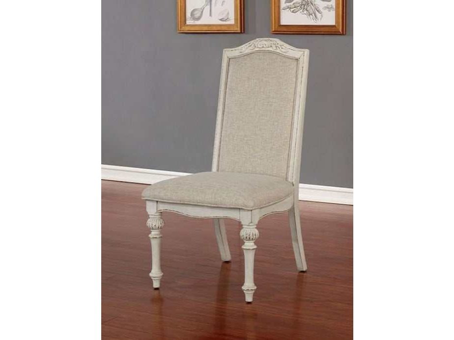 Arcadia Antique White & Ivory Side Chair (Set of 2)