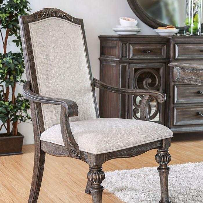 Arcadia Rustic Brown & Ivory Armchair (Set of 2)