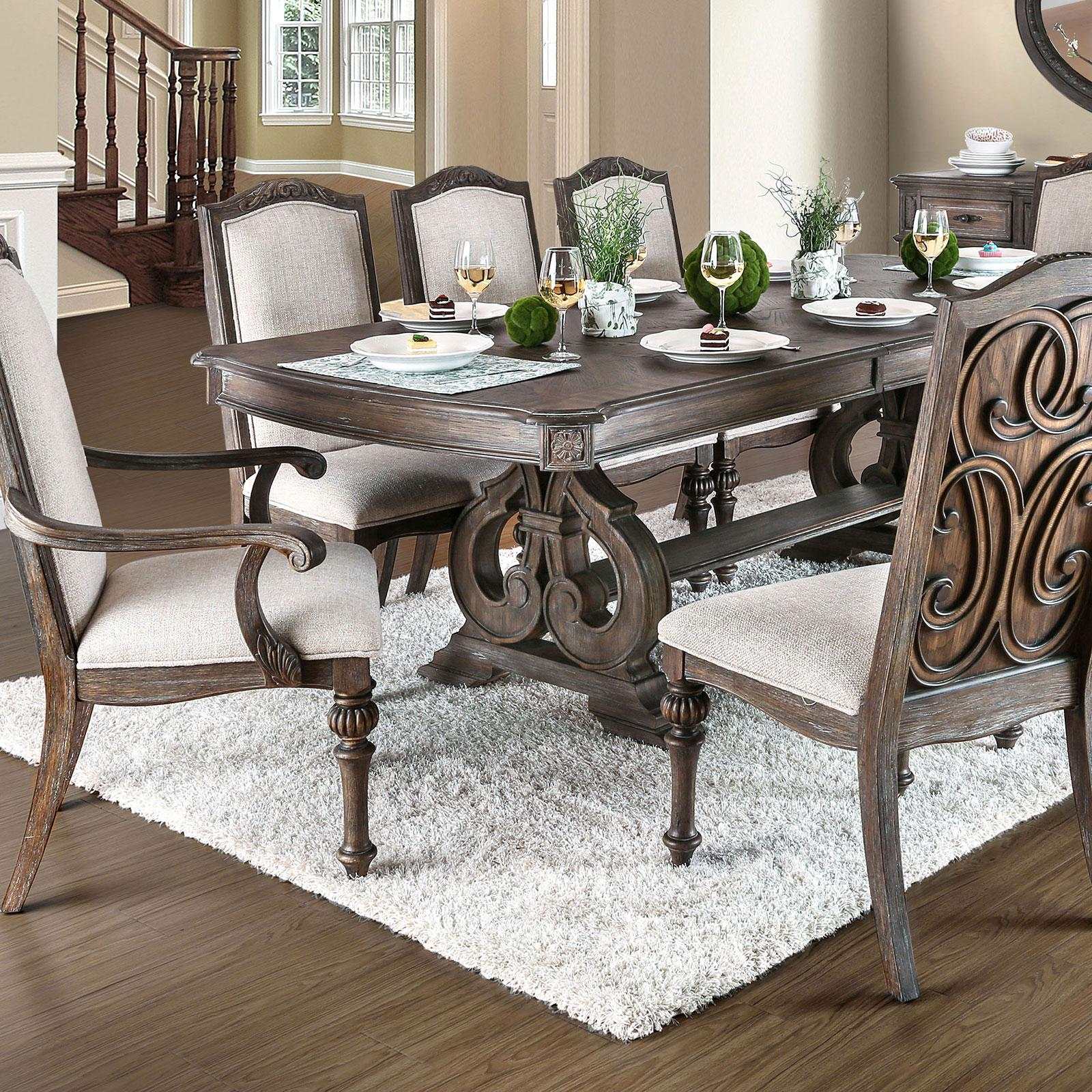 Arcadia Rustic Brown & Ivory Armchair (Set of 2)