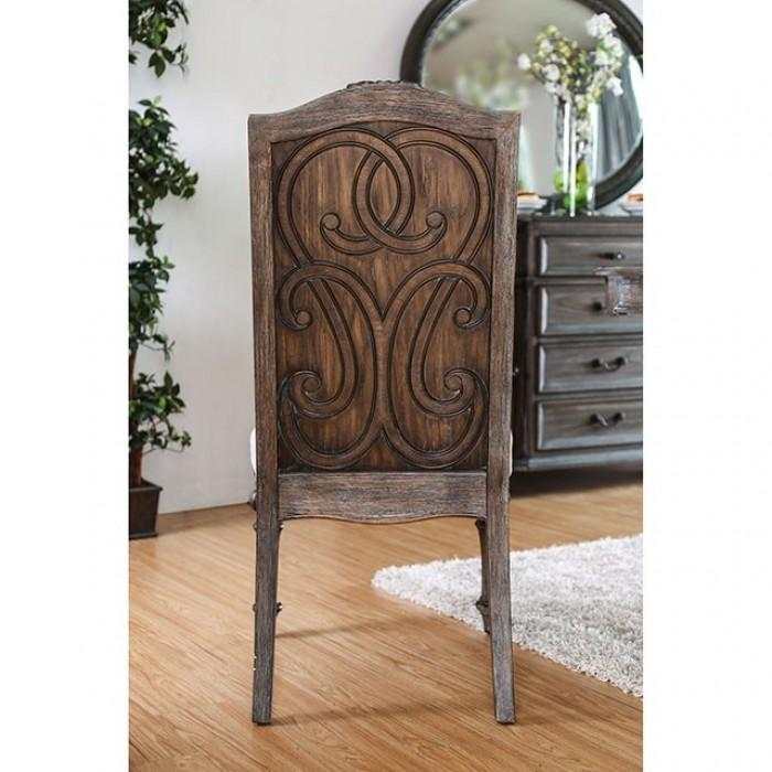 Arcadia Rustic Brown & Ivory Side Chair (Set of 2)