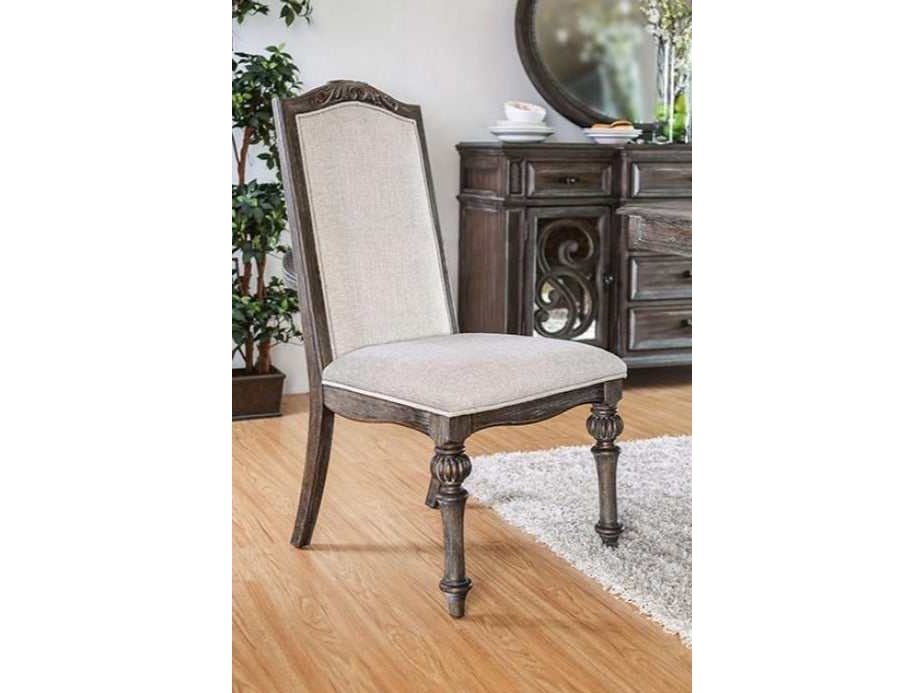 Arcadia Rustic Brown & Ivory Side Chair (Set of 2)