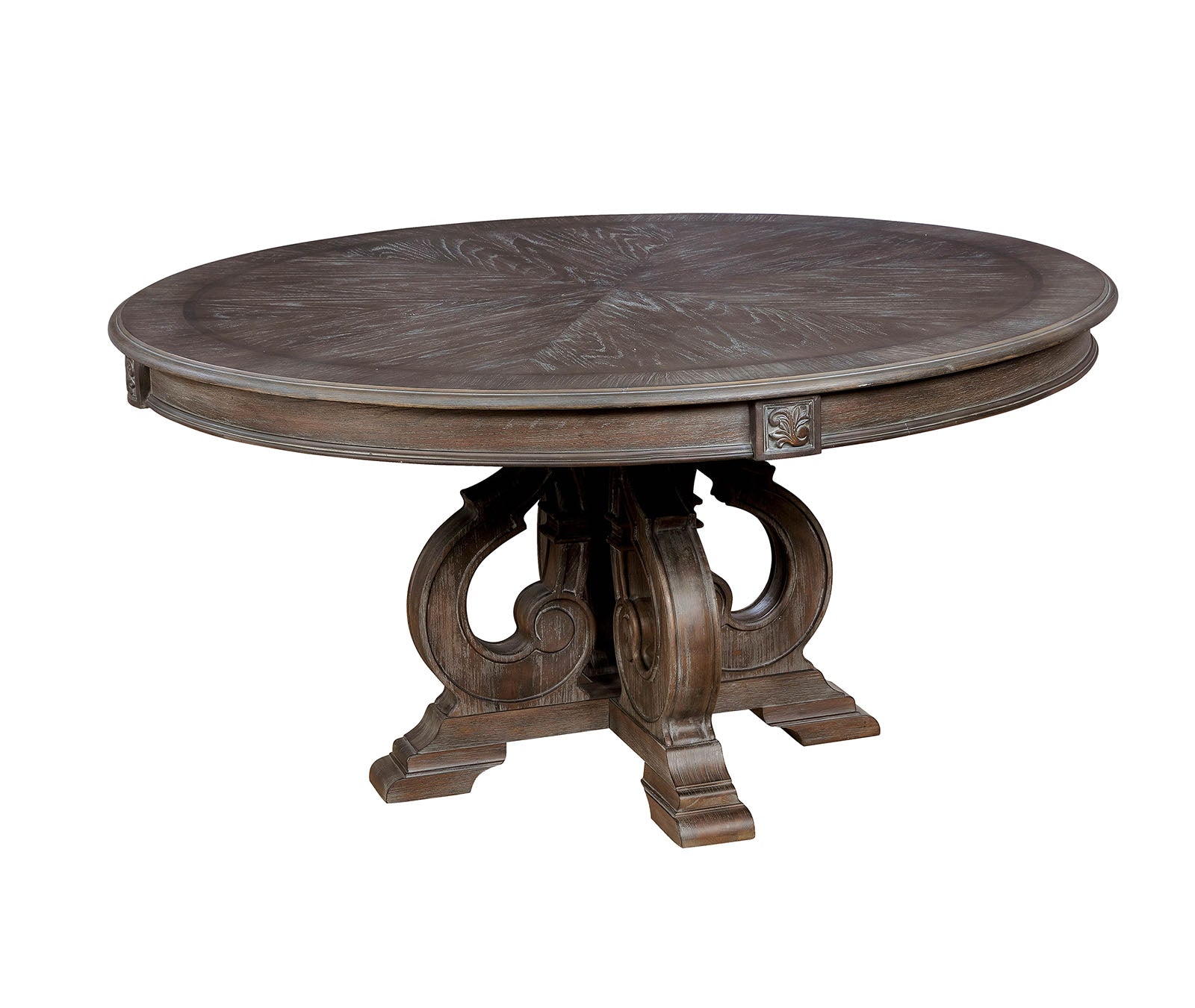 Arcadia Rustic Natural Tone/Ivory 7 Pc. Round Dining Room Set