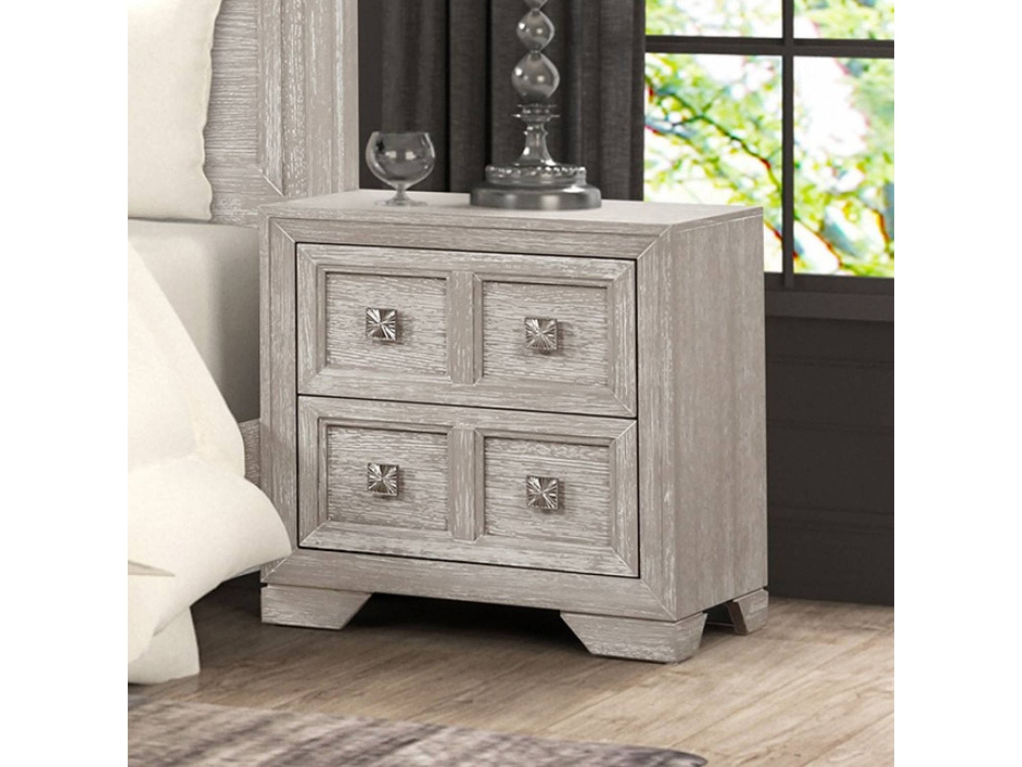 Argenthart Light Gray Nightstand