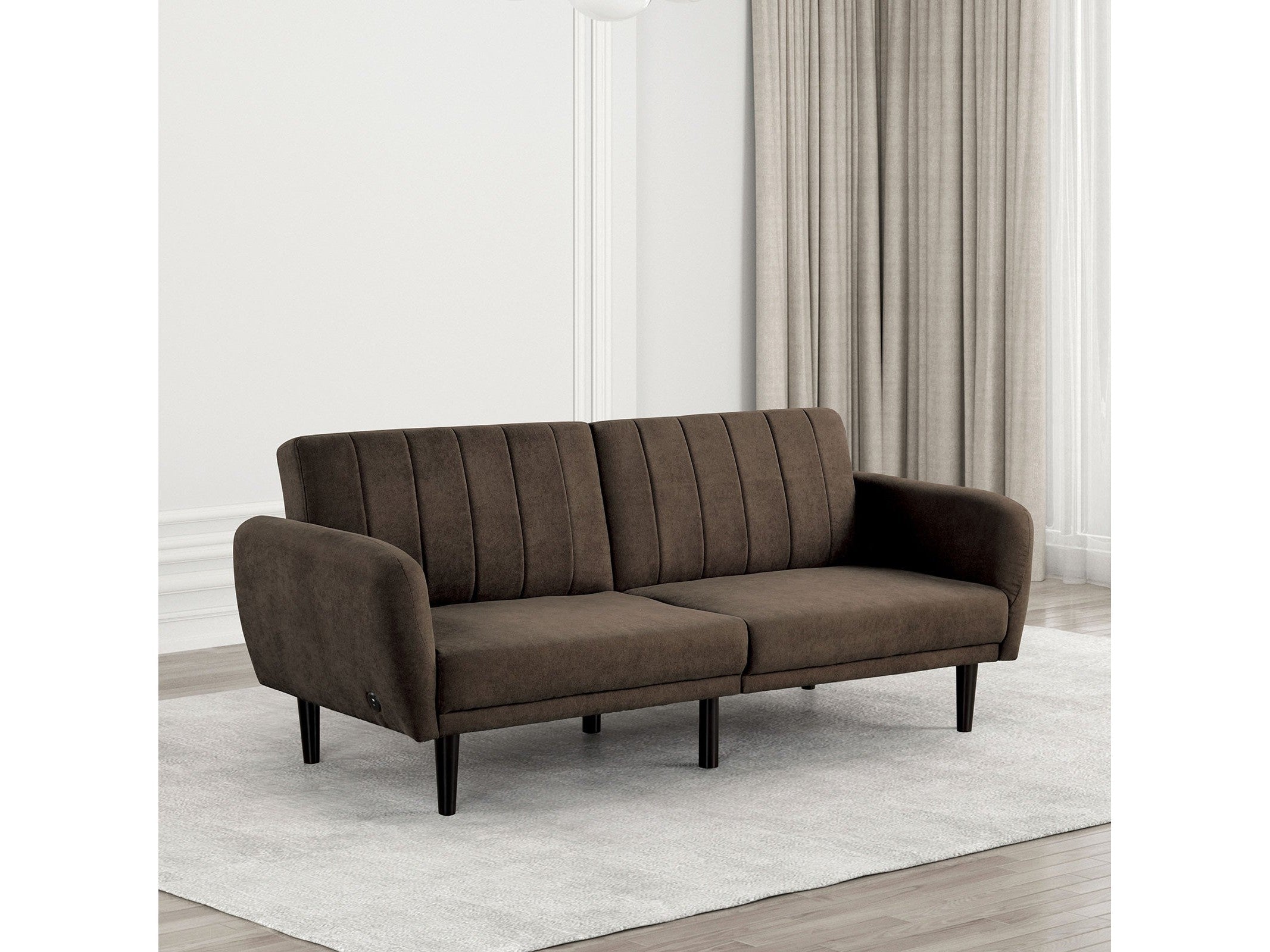 Aristide Brown Futon Sofa