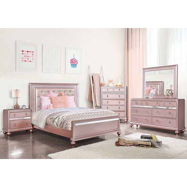 Ariston Rose Gold Queen Bed