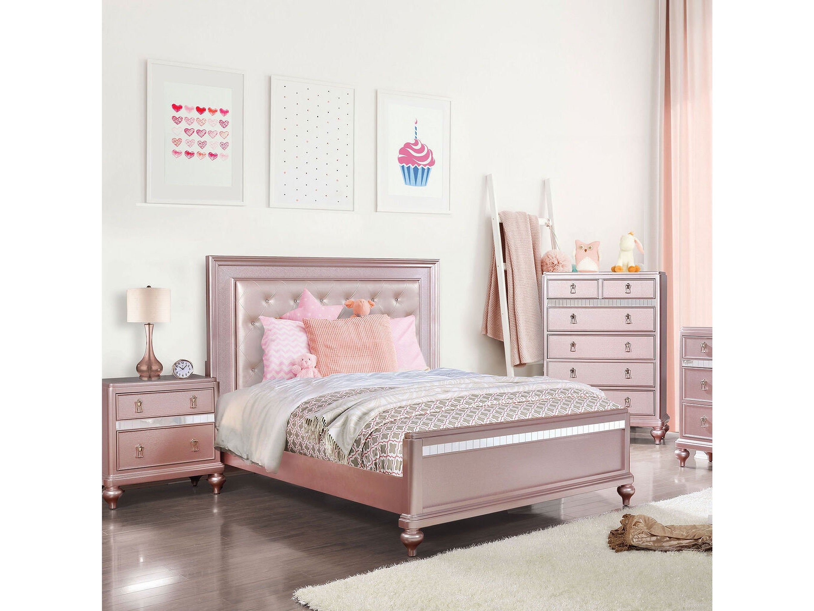 Ariston Rose Gold Twin Bed