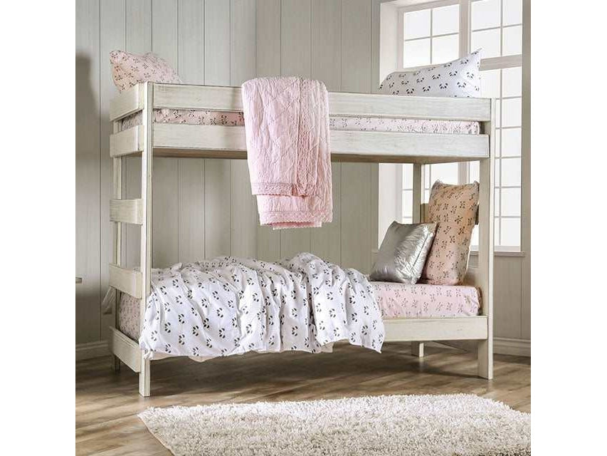 Arlette White T/T Bunk Bed