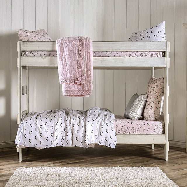 Arlette White T/T Bunk Bed