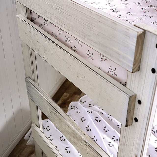 Arlette White T/T Bunk Bed