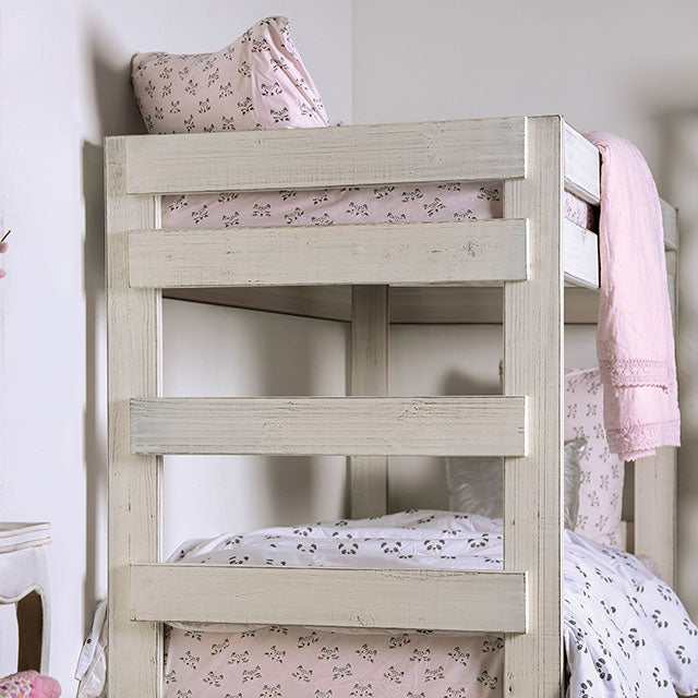Arlette White T/T Bunk Bed