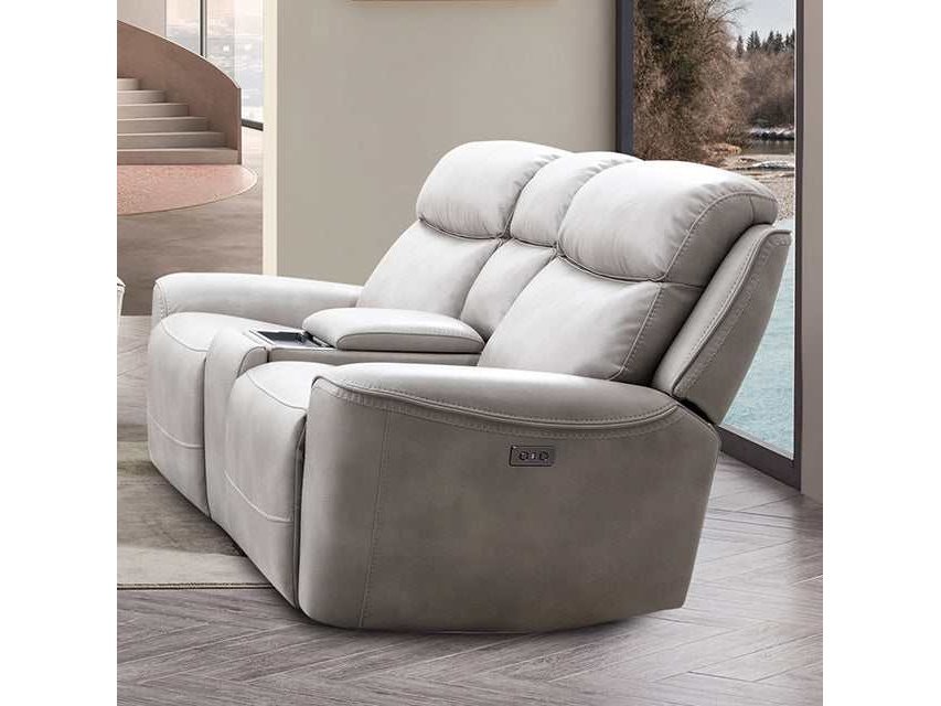 Artemia Light Taupe Power Loveseat