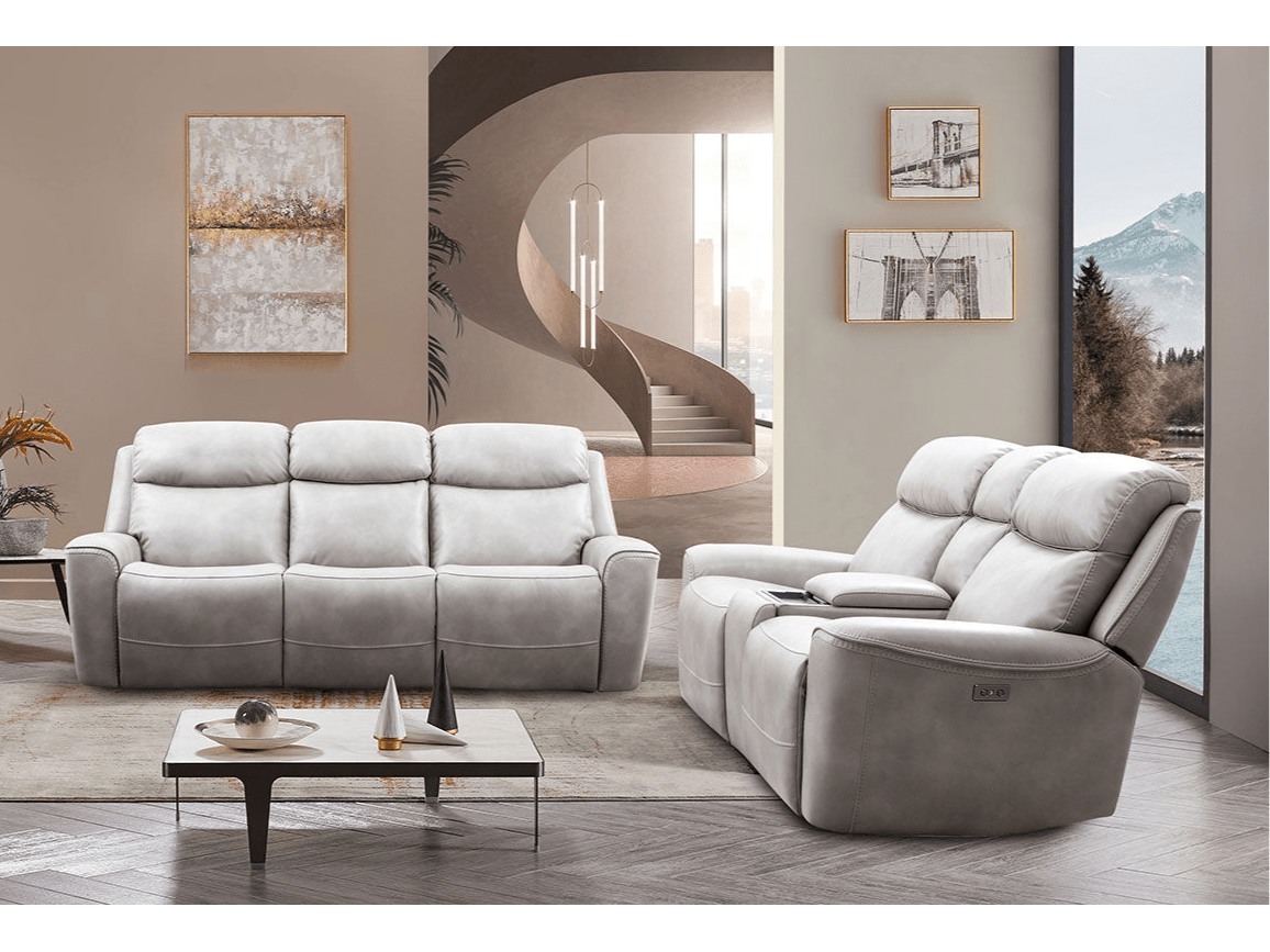 Artemia Light Taupe Power Reclining Sofa & Loveseat