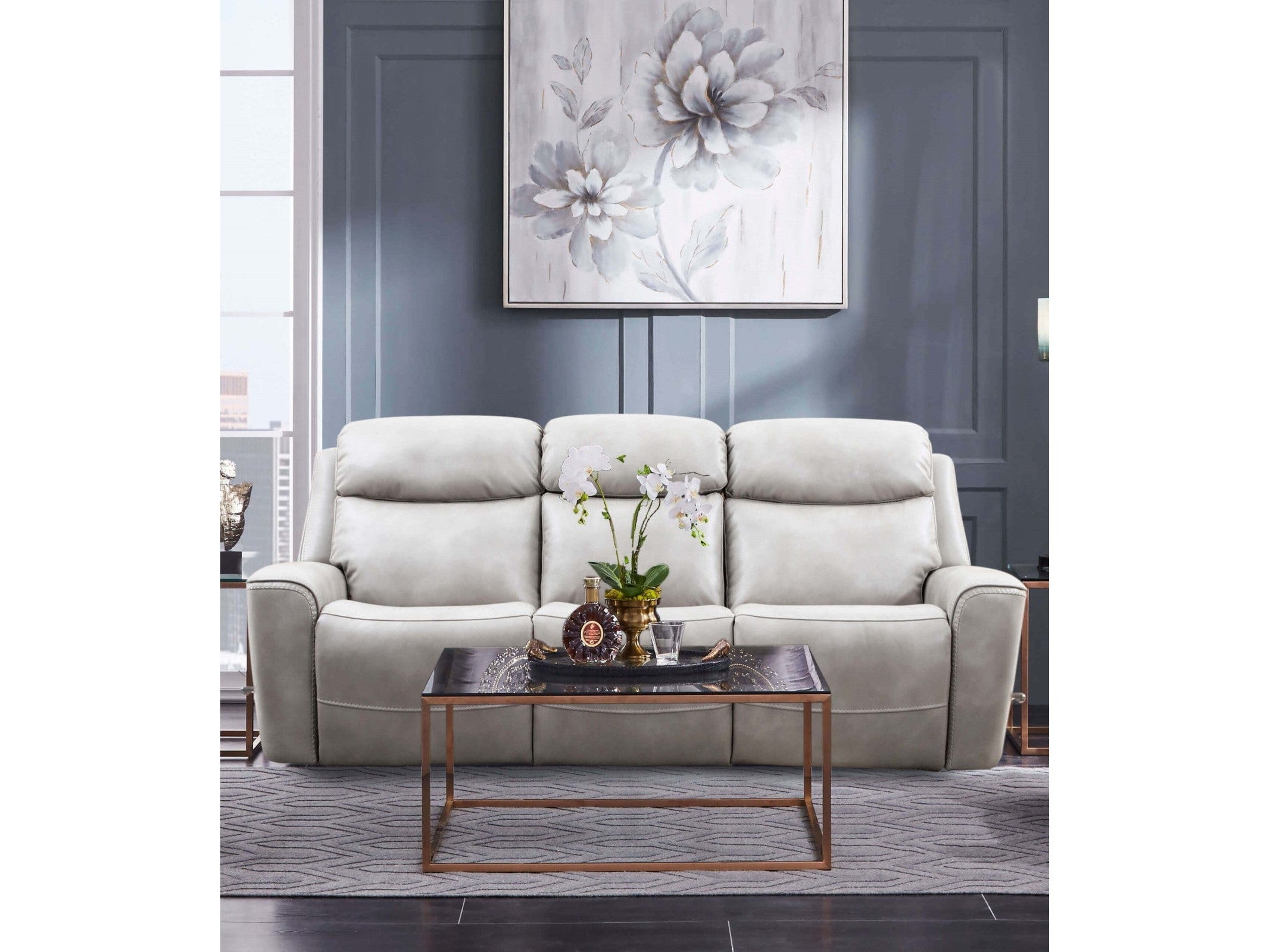 Artemia Light Taupe Power Reclining Sofa