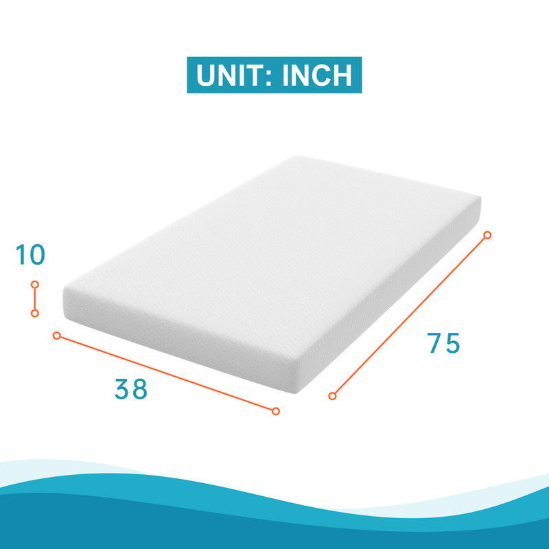 Artemisia White 10" Twin XL Memory Foam Mattress (Roll-In-Box)