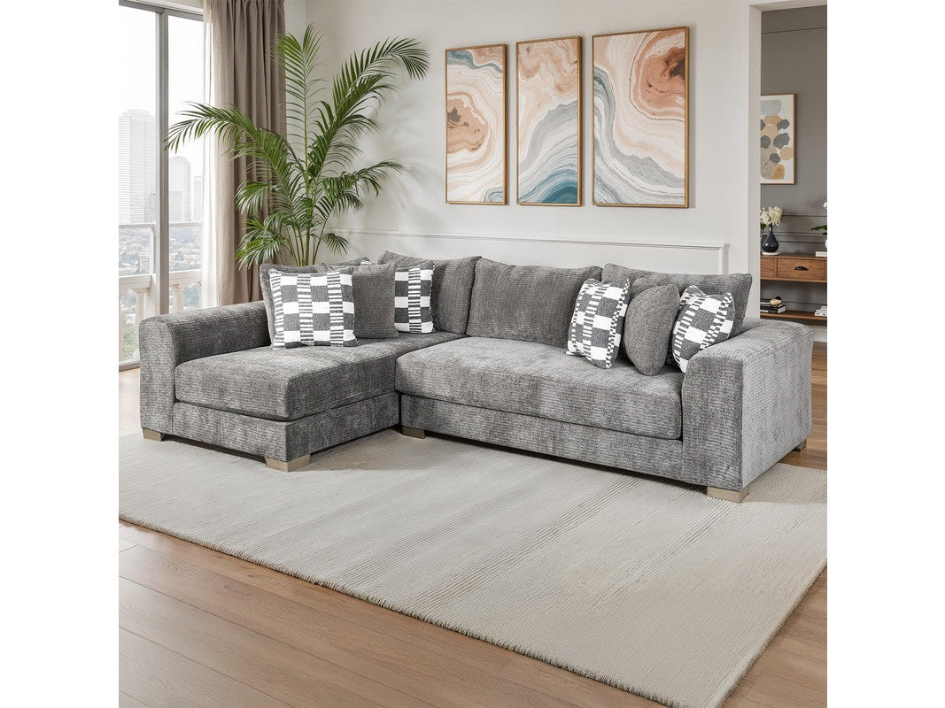 Artesia Charcoal Gray Sectional