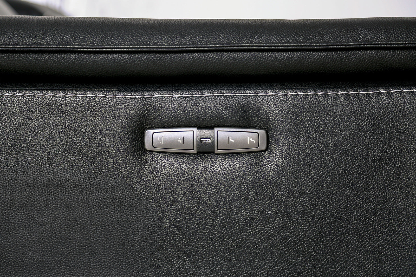 Ascona Black Leatherette Power Reclining Sofa & Loveseat