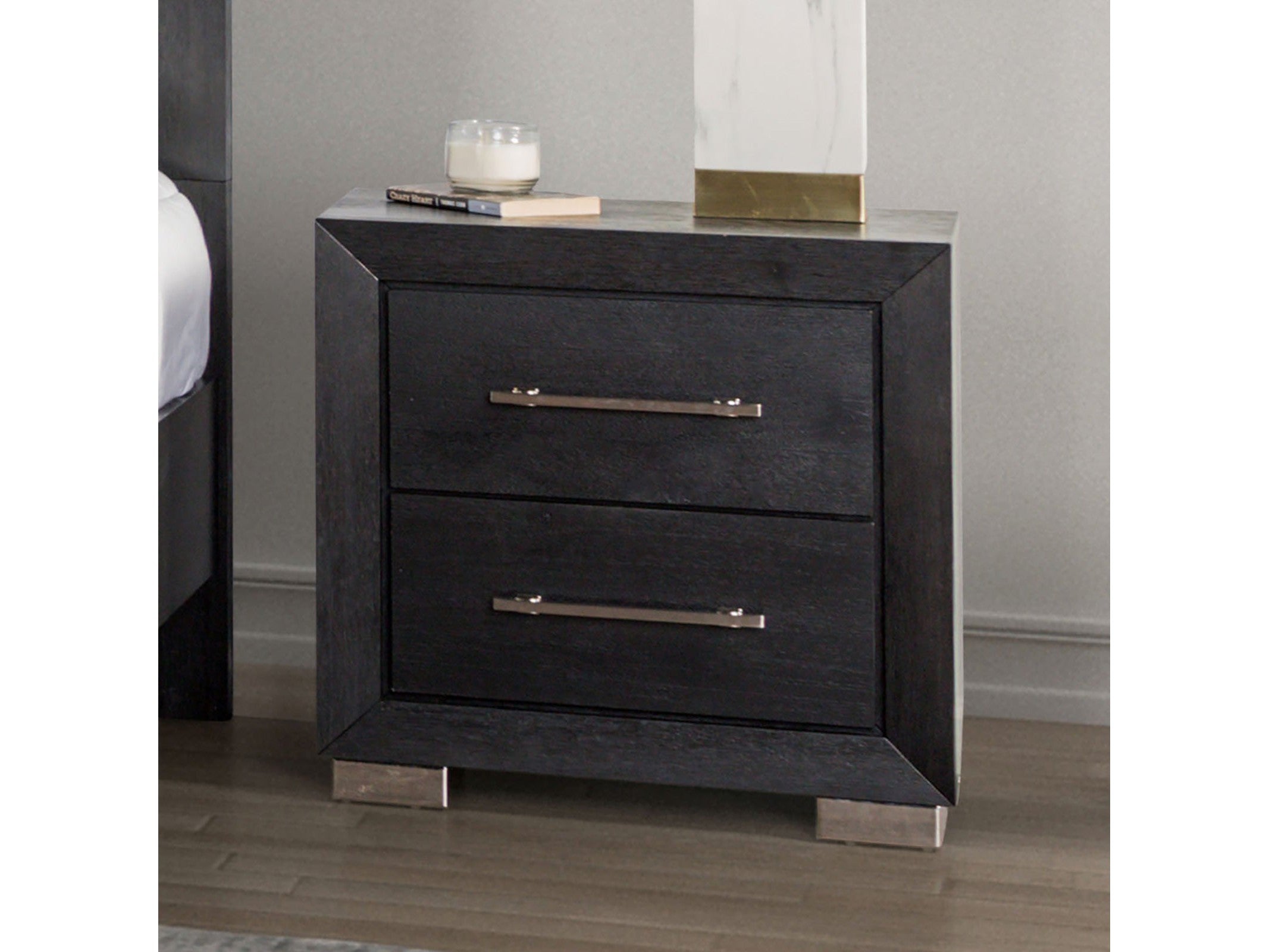 Ashbourne Black Nightstand