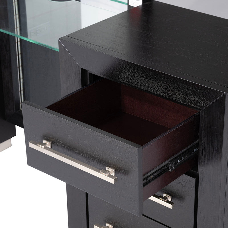 Ashbourne Black Vanity w/ Stool