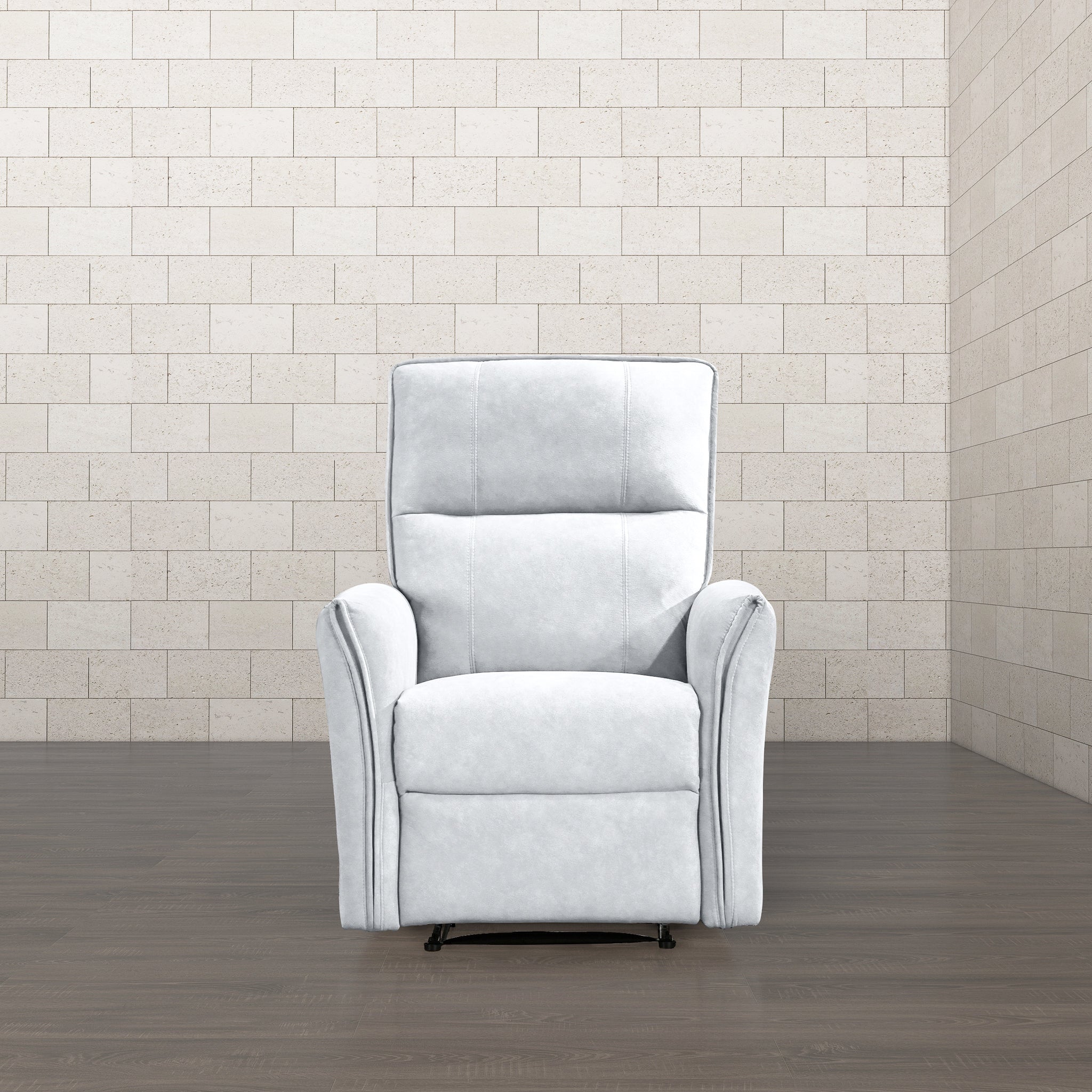 Asheville Grey Suede Recliner Chair